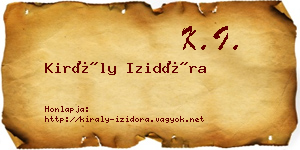 Király Izidóra névjegykártya